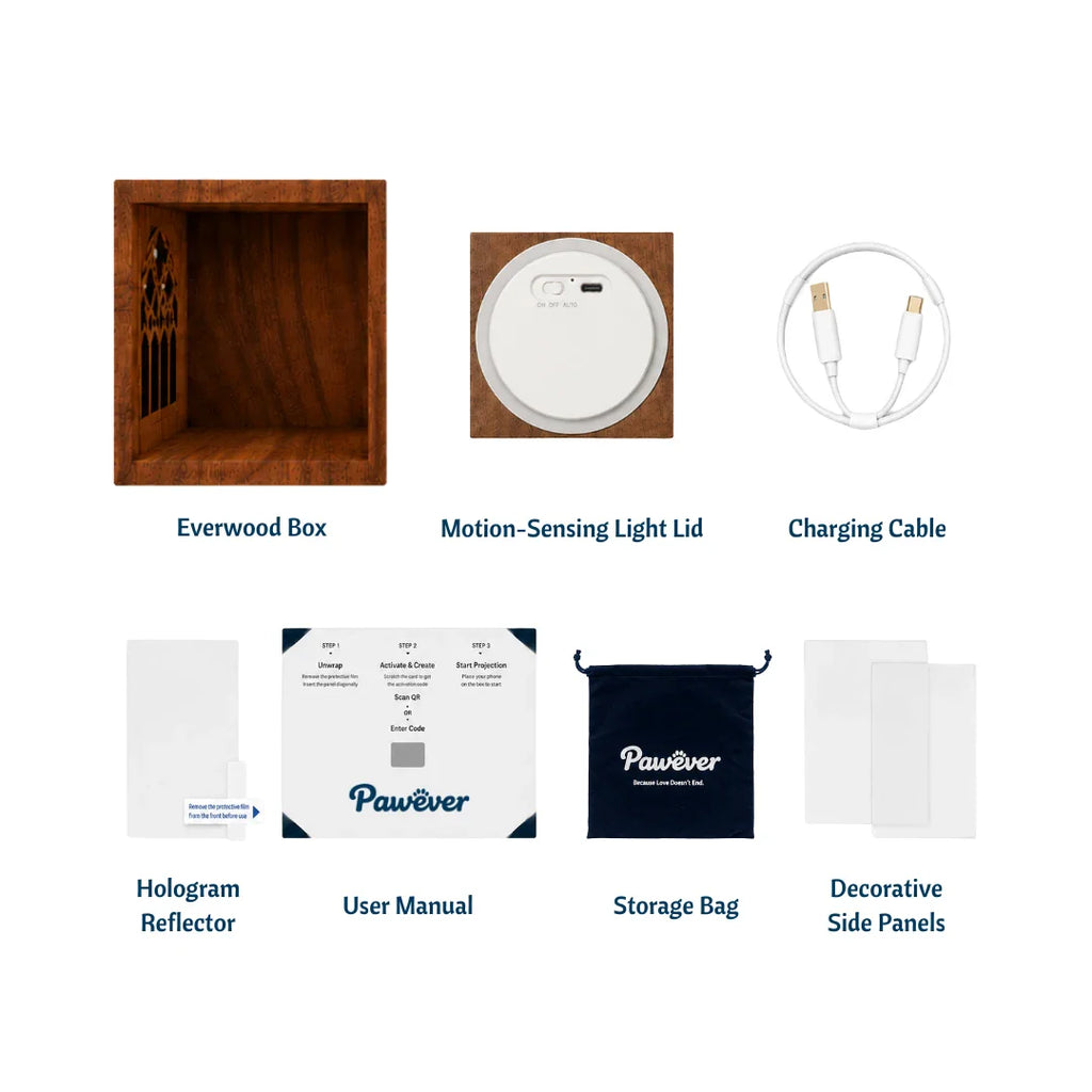 Everwood Box — Pet Hologram Keepsake Box