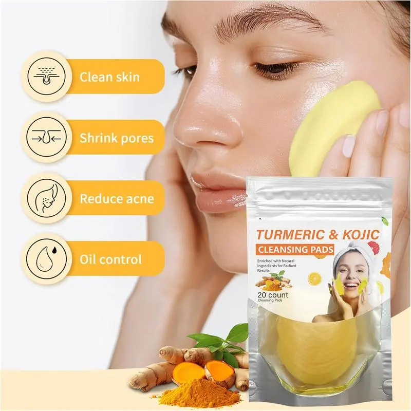 Turmeric and Kojic Acid Cleansing Pads – Deeply Cleanse Skin