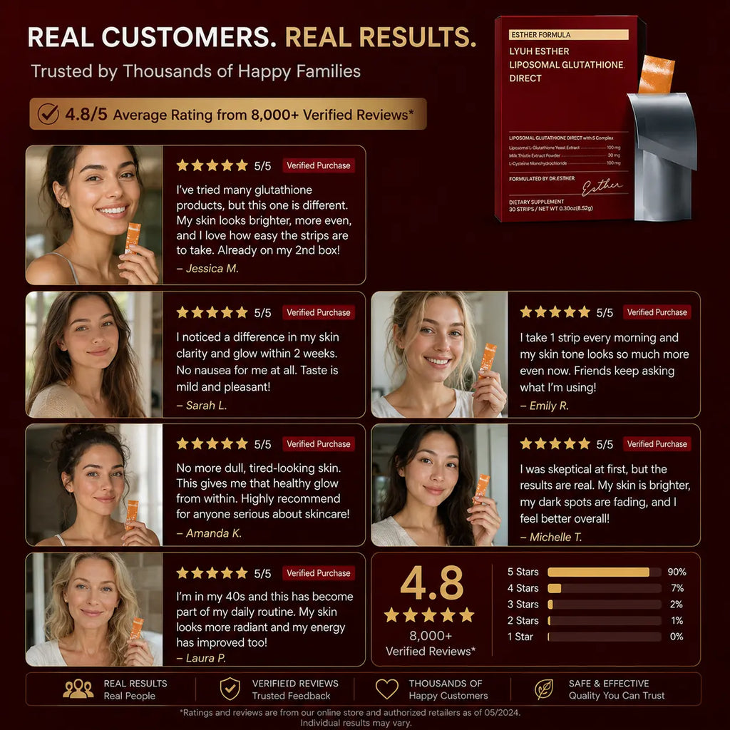 ESTHER FORMULA Liposomal Glutathione Direct (284mg*30strips) Glutathione Strips, Korean Beauty Supplement Made in USA for antioxidant, Skin Tone Care, K-Beauty, Inner Beauty Healthcare Fitness