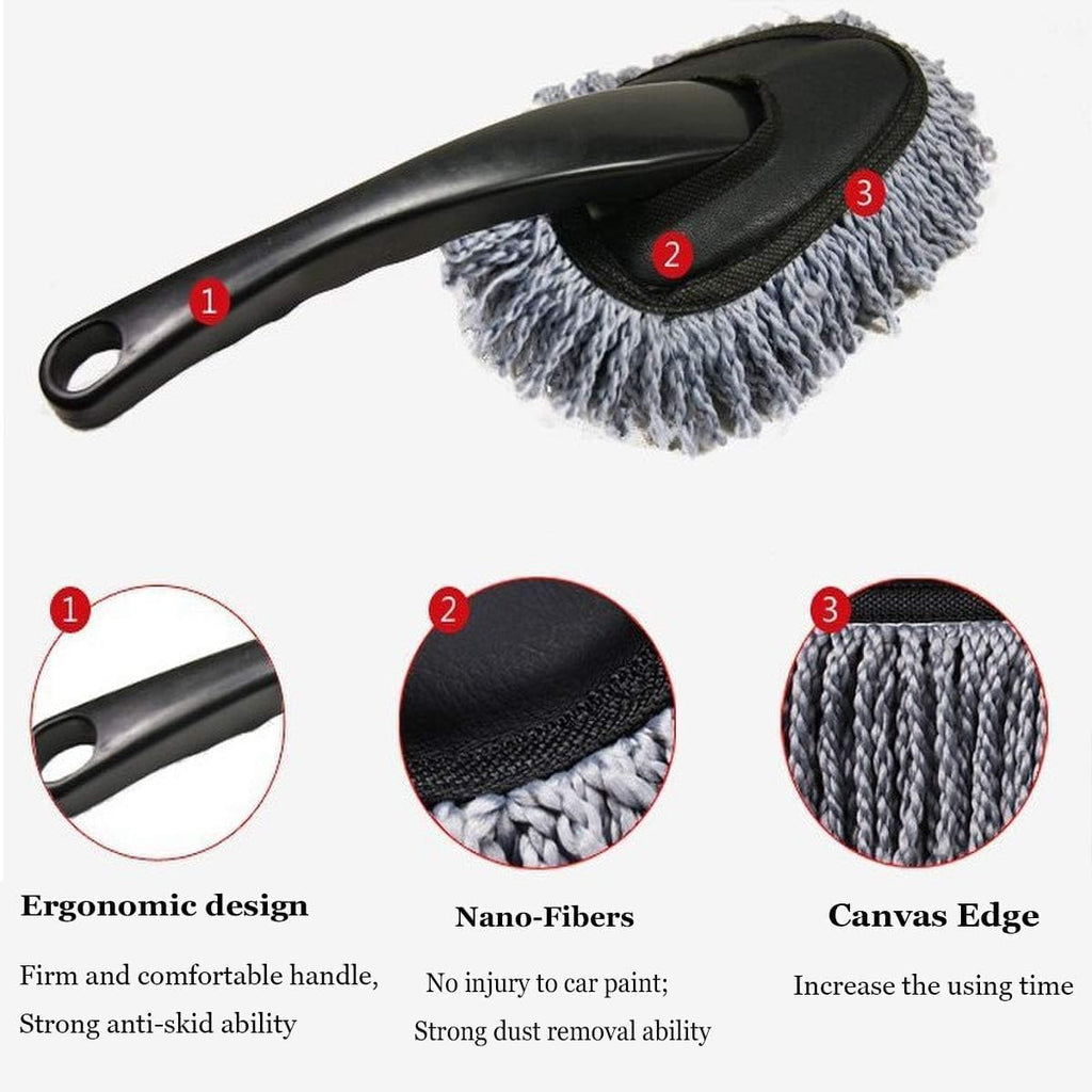 Microfiber Car Duster Kit, Long Handle-Brush Interior & Exterior Car Cleaning Cloth,Scratch & Lint Free, Pollen Removing Best Tools Best For Cars, Suvs, Sedan, Car Cleaning Kit (6 PCS), Multi