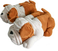 Fuzzy Winter Indoor Animal Dog Slippers for Adult Women Men and Kid, Bulldogs