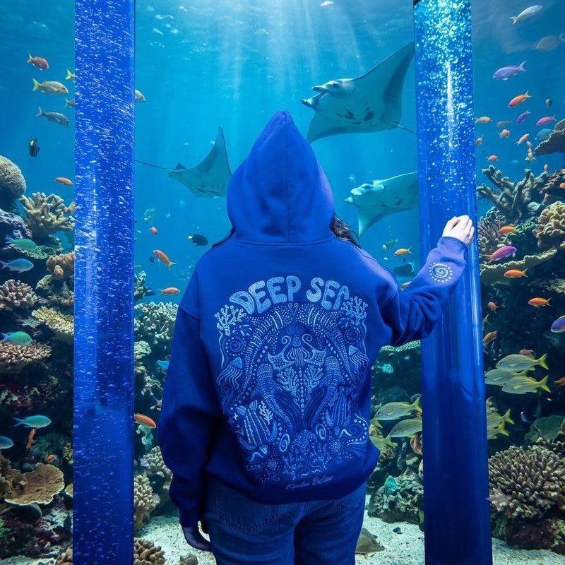 Heavyweight Deep Sea Embroidered Hoodie - Artisan Aquatic Streetwear