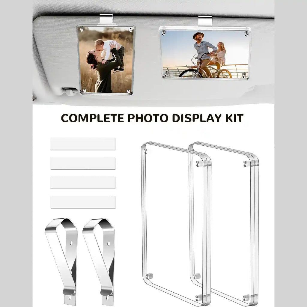 Car Visor Magnetic Photo Frame - Clip Your Memories On Every Drive